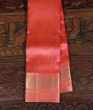 Orangish Pink Handwoven Kanjivaram Silk Saree T3733411