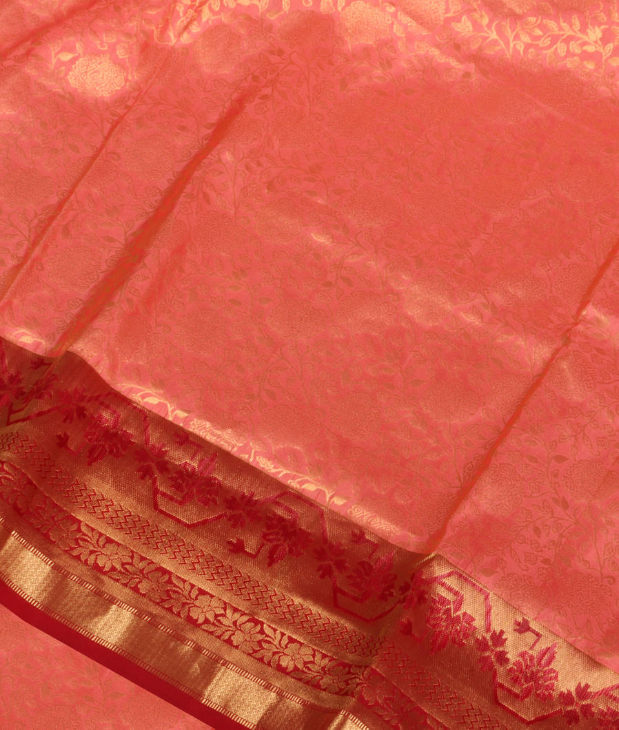Peach Soft Silk Saree T394381-image