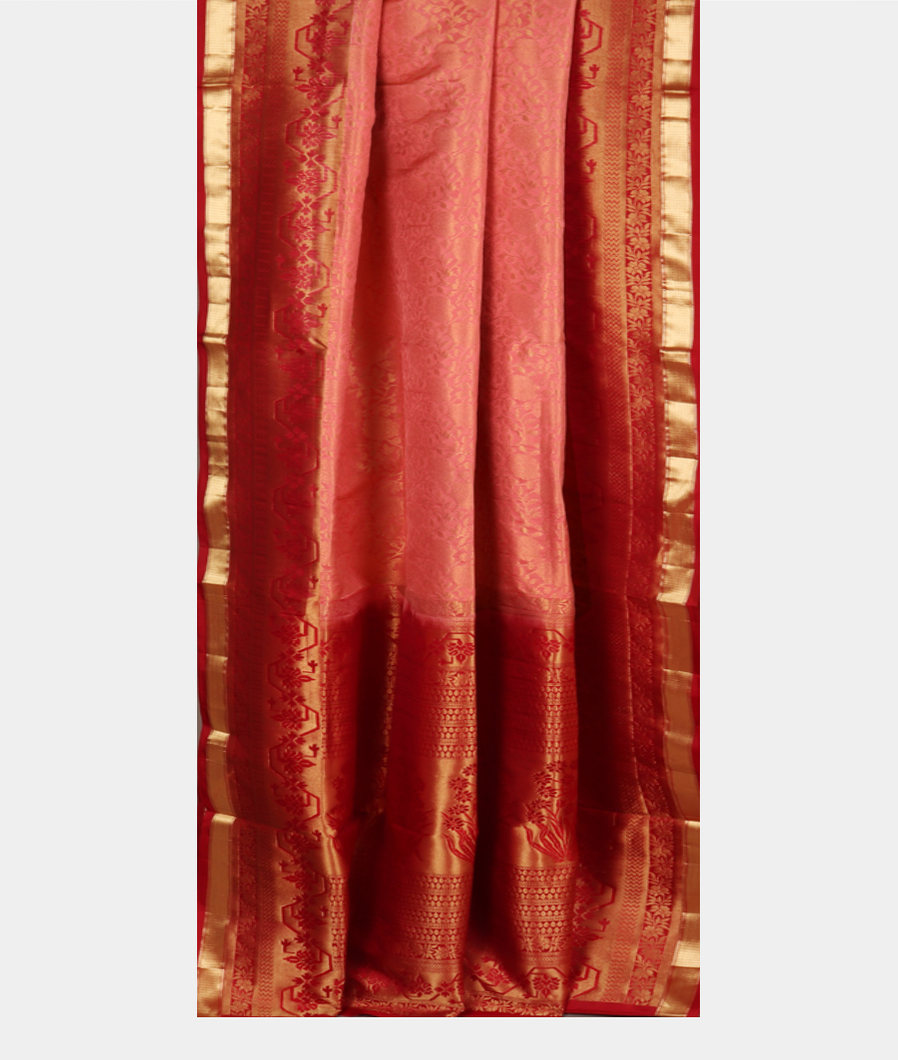 Peach Soft Silk Saree T3943812