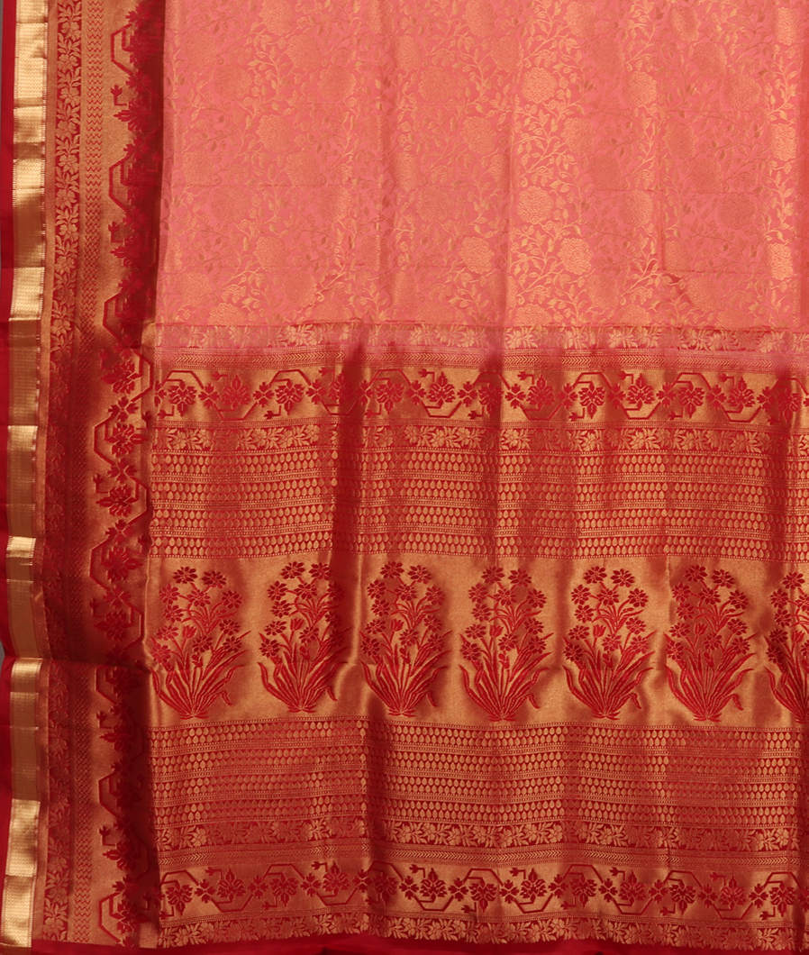 Peach Soft Silk Saree T3943814