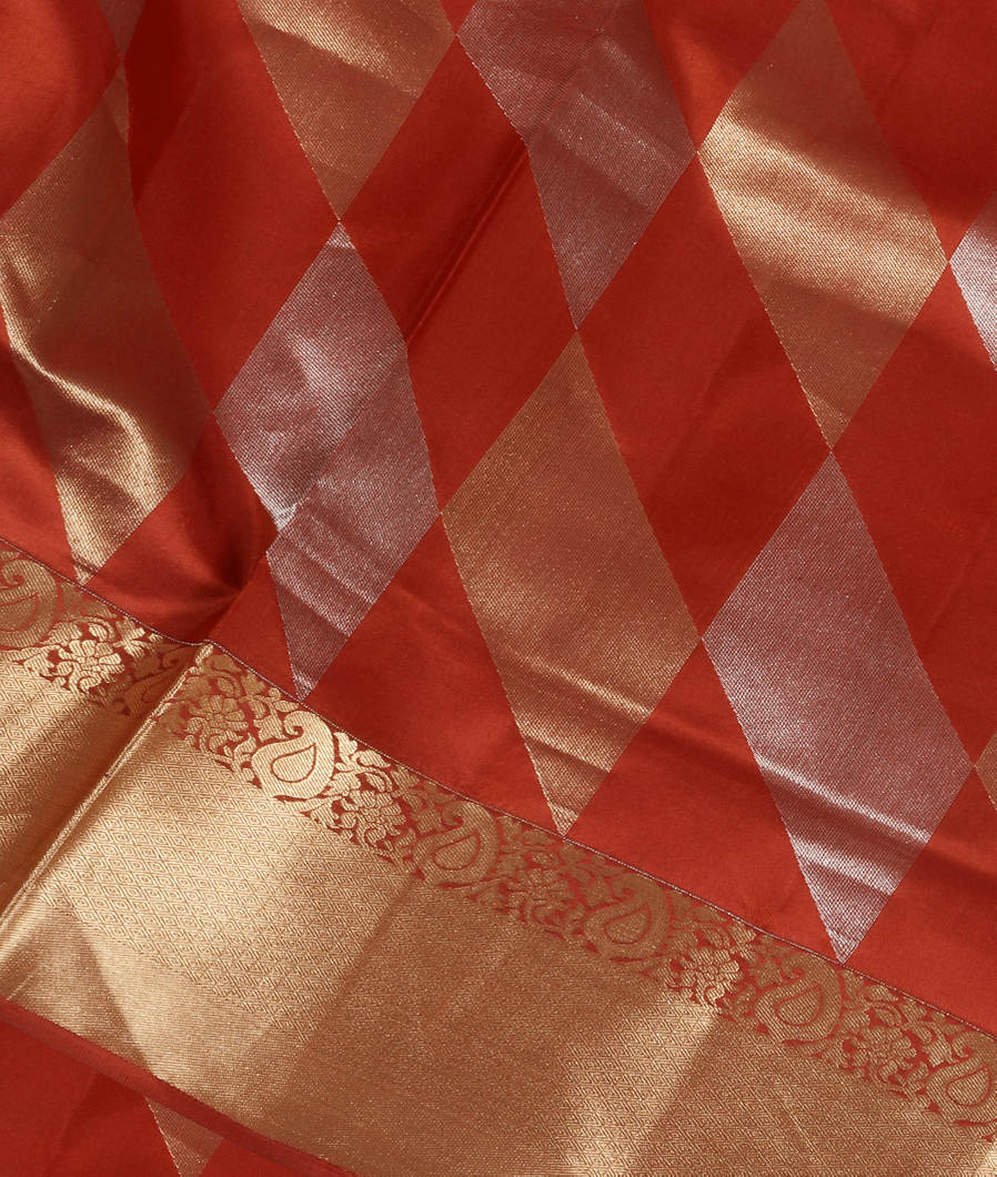 Rust Soft Silk Saree T391356-image