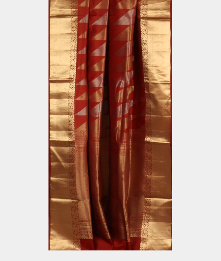 Rust Soft Silk Saree T3913562