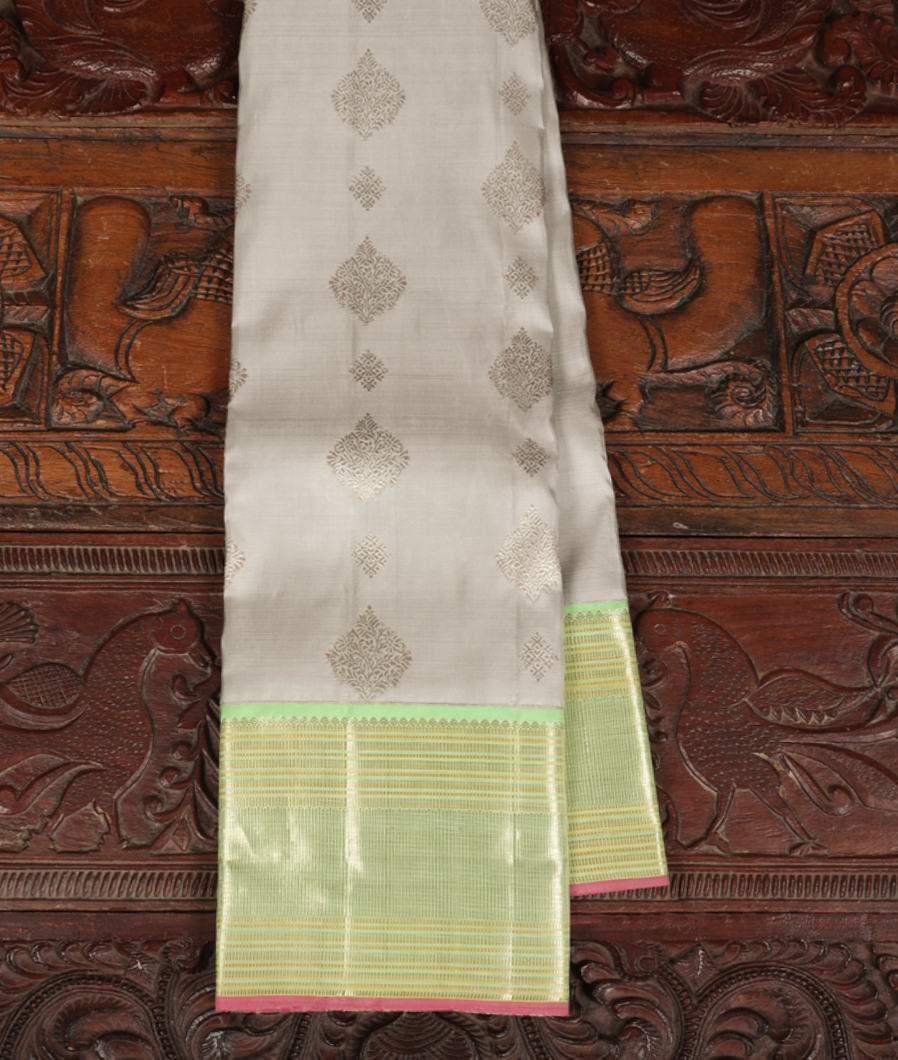 Grey Handwoven Kanjivaram Silk Saree T238810-image