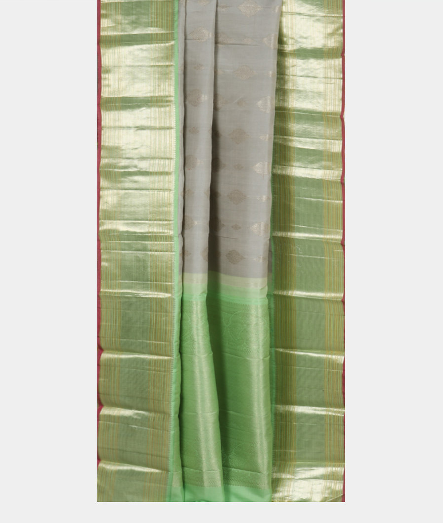 Grey Handwoven Kanjivaram Silk Saree T2388102