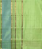 Greenish Blue Handwoven Kanjivaram Silk Saree T2727163