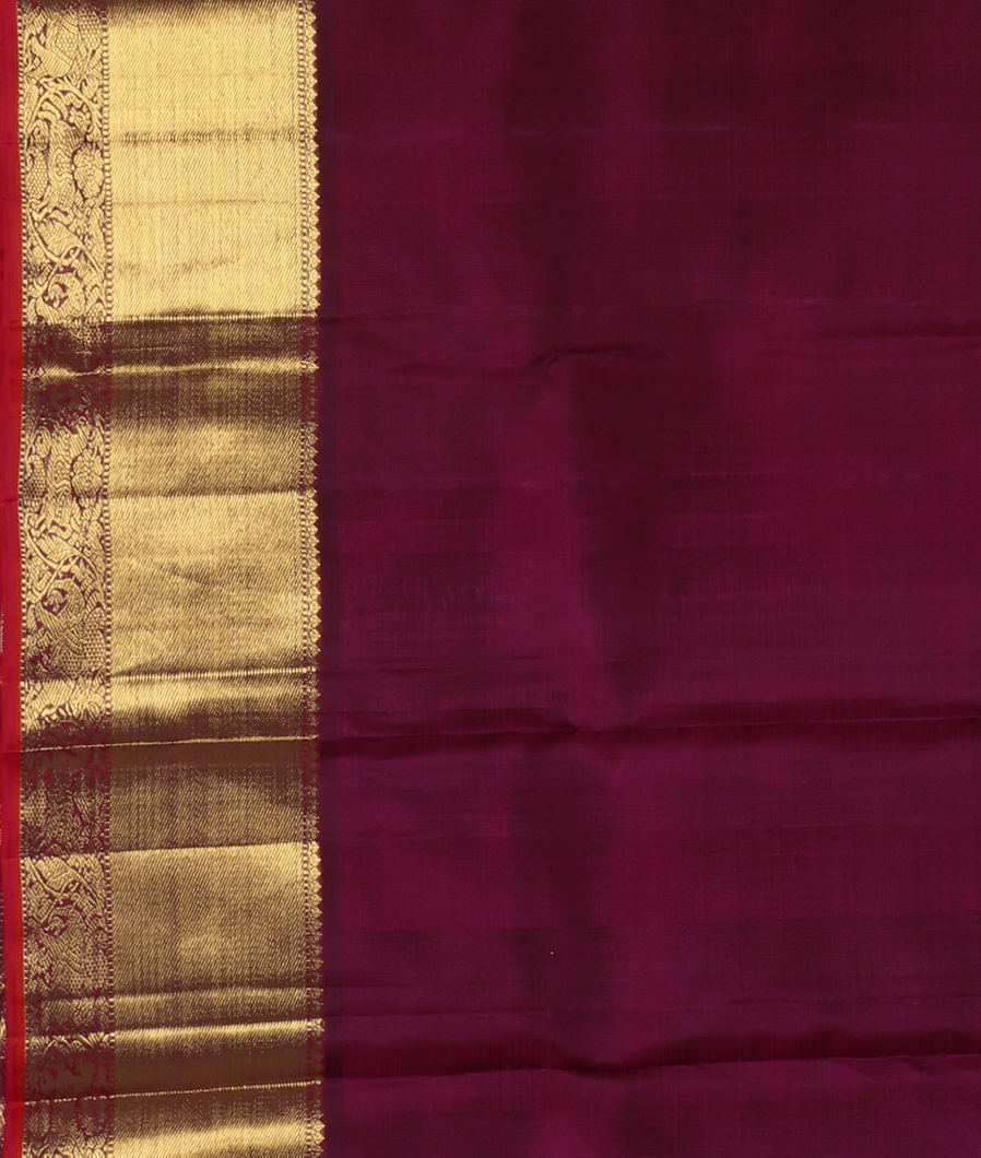 Purple Handwoven Kanjivaram Silk Saree T3248683