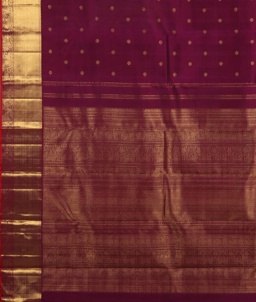 Purple Handwoven Kanjivaram Silk Saree T3248684
