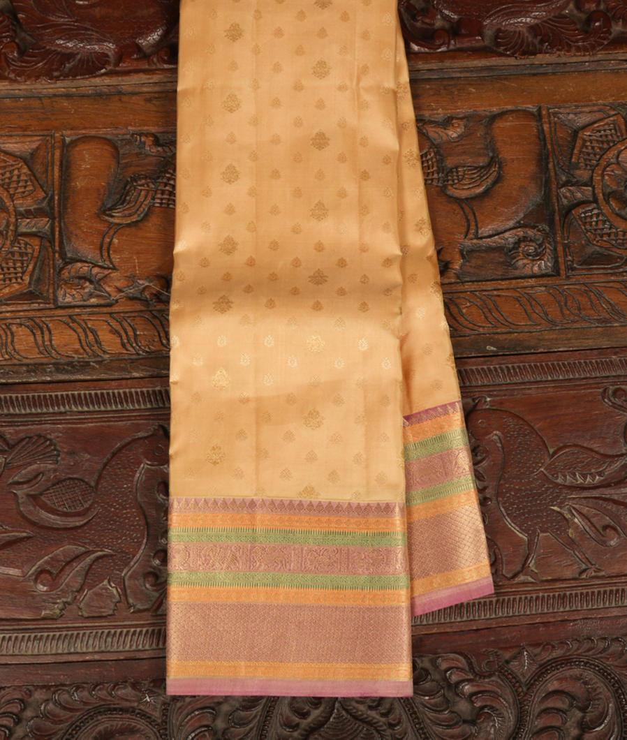 Cream Soft Silk Saree T333702-image