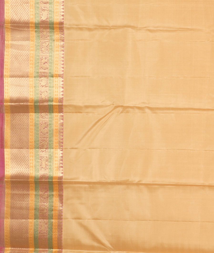 Cream Soft Silk Saree T3337023