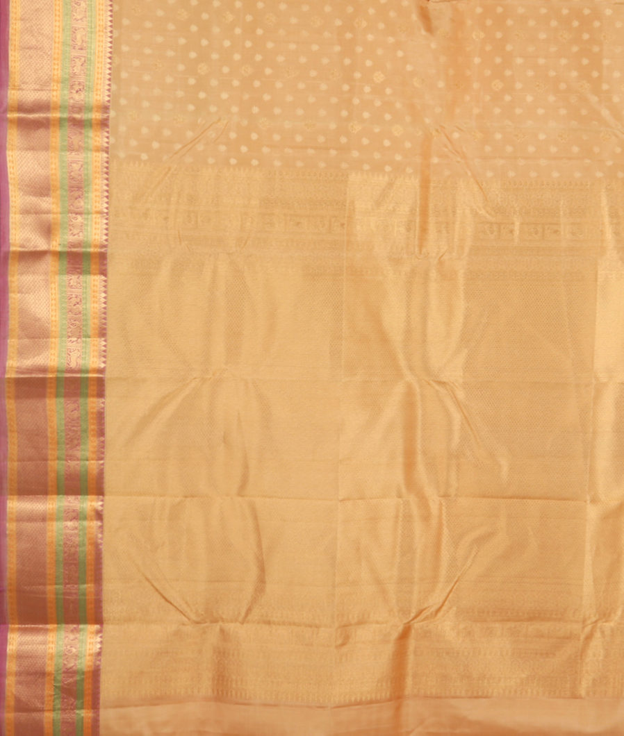 Cream Soft Silk Saree T3337024