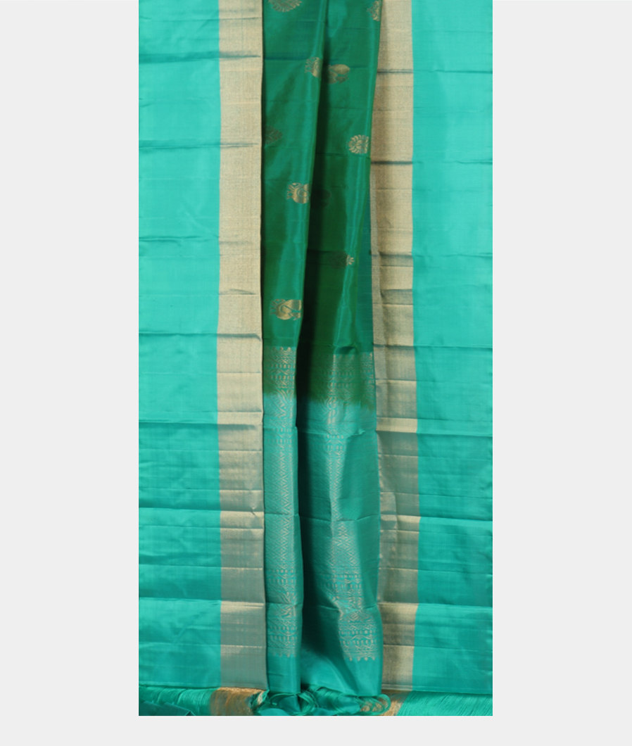 Peacock Green Soft Silk Saree T3860532