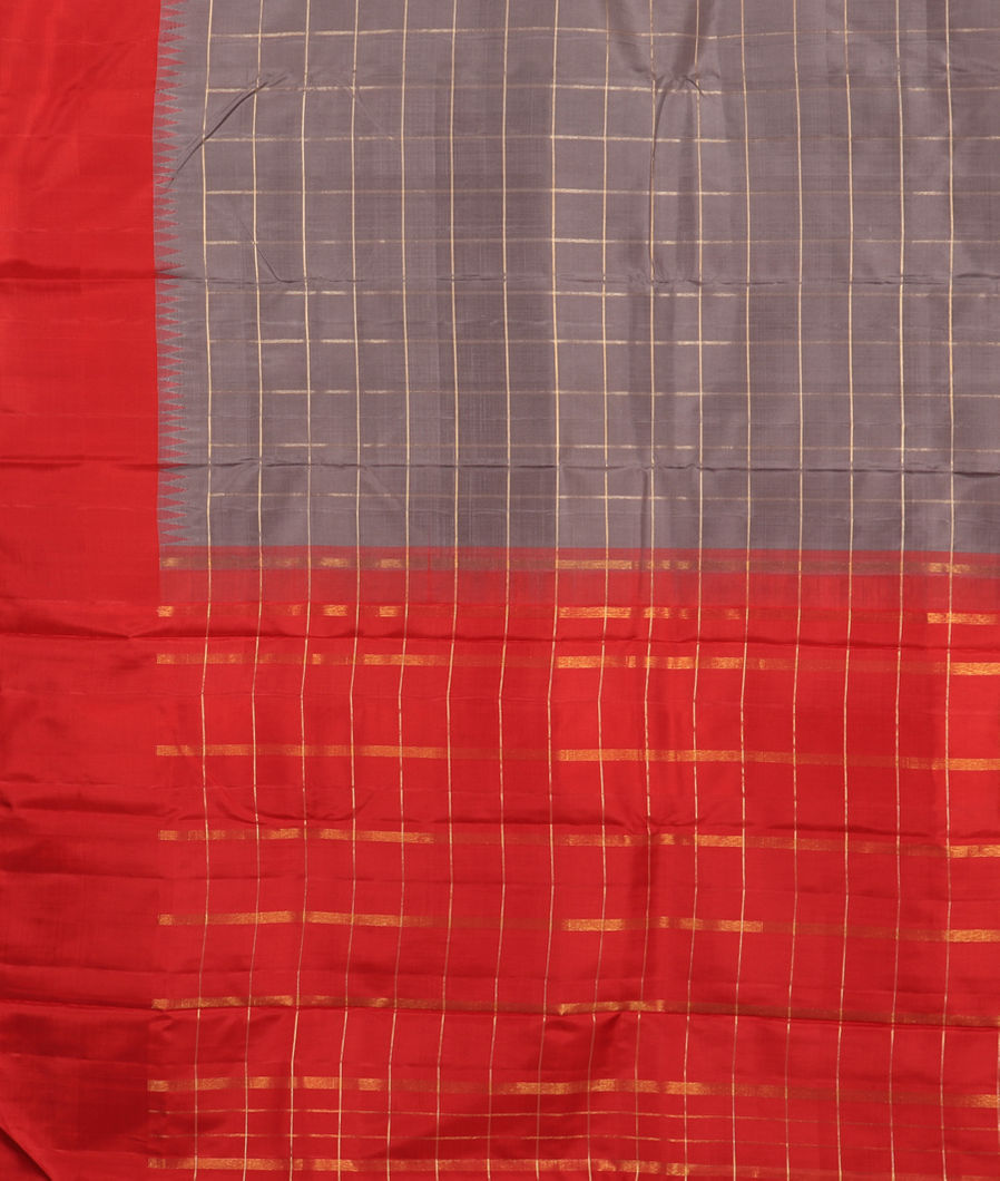 Grey Handwoven Kanjivaram Silk Saree T3865444