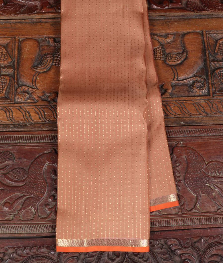 Brownish Pink Handwoven Kanjivaram Silk Saree T390443-image