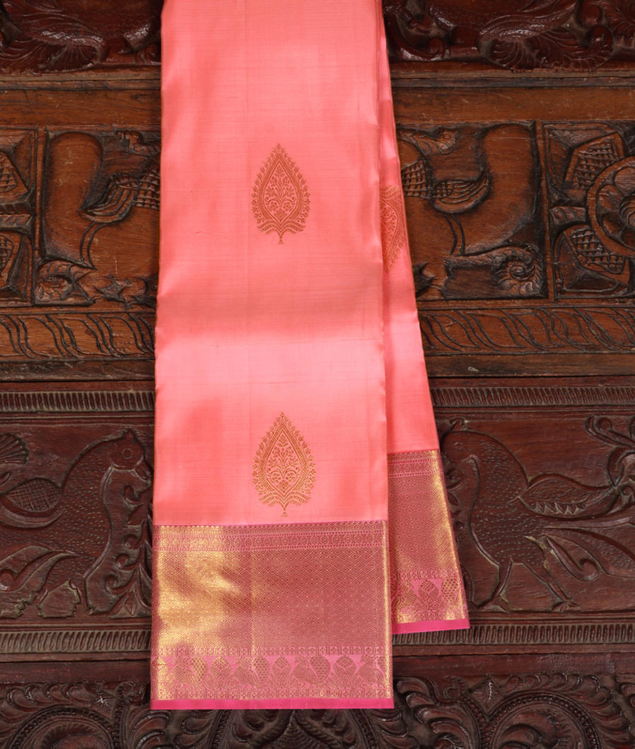 Pink Handwoven Kanjivaram Silk Saree T371273-image