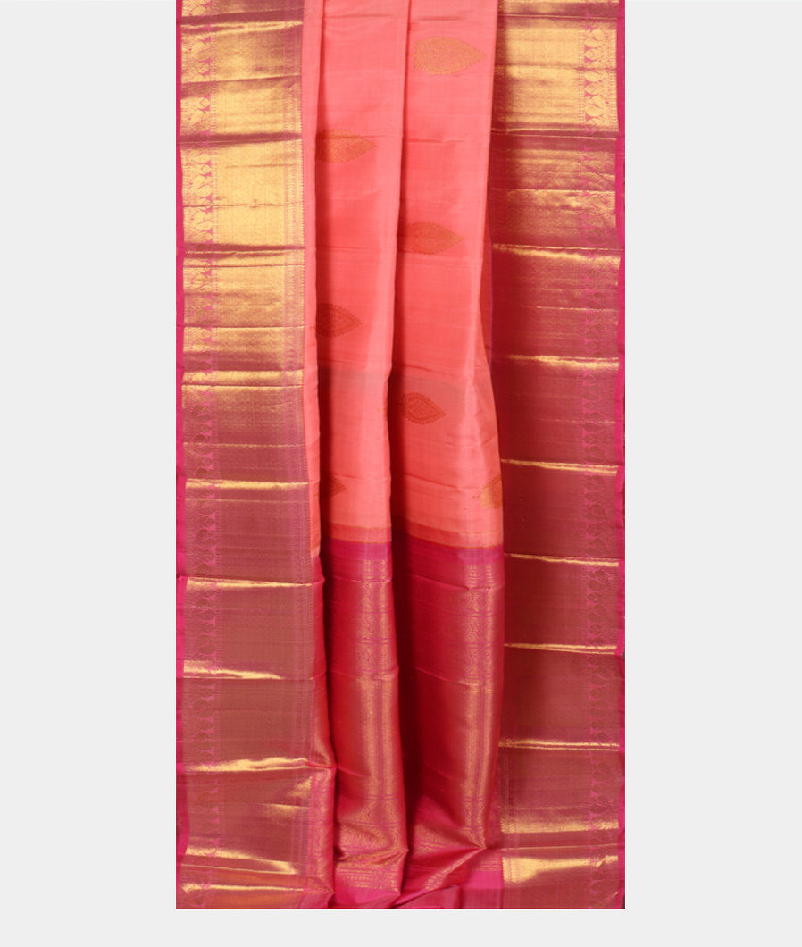 Pink Handwoven Kanjivaram Silk Saree T3712732