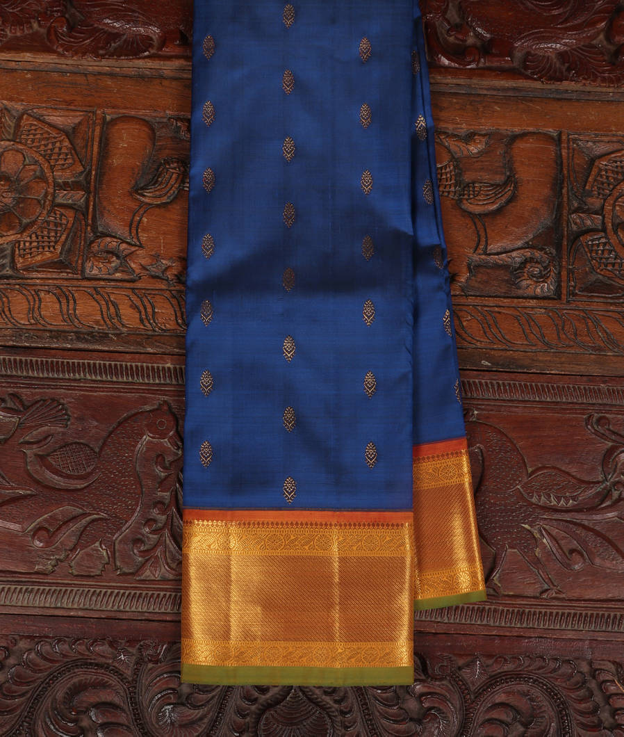 Blue Handwoven Kanjivaram Silk Saree T217946-image