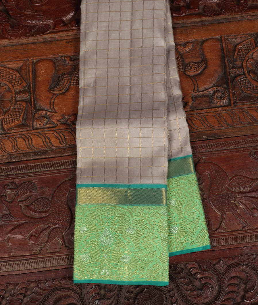 Grey Handwoven Kanjivaram Silk Saree T361469-image