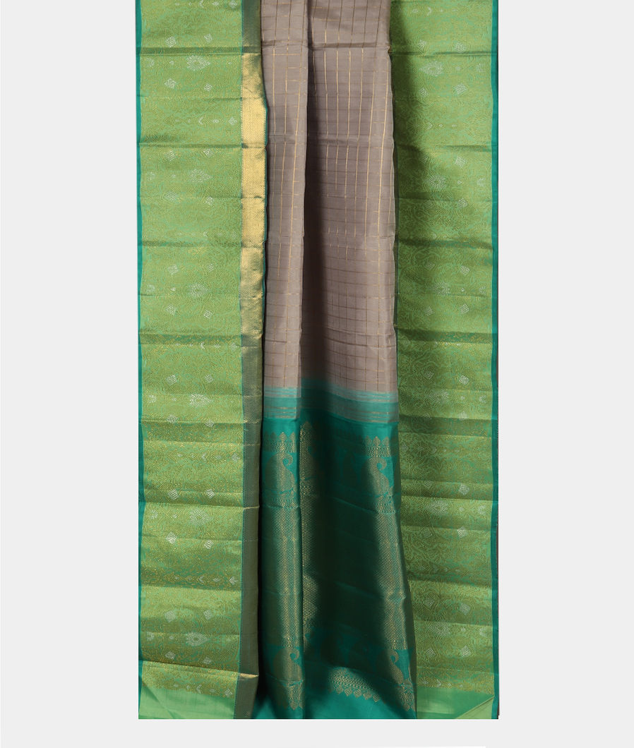 Grey Handwoven Kanjivaram Silk Saree T3614692
