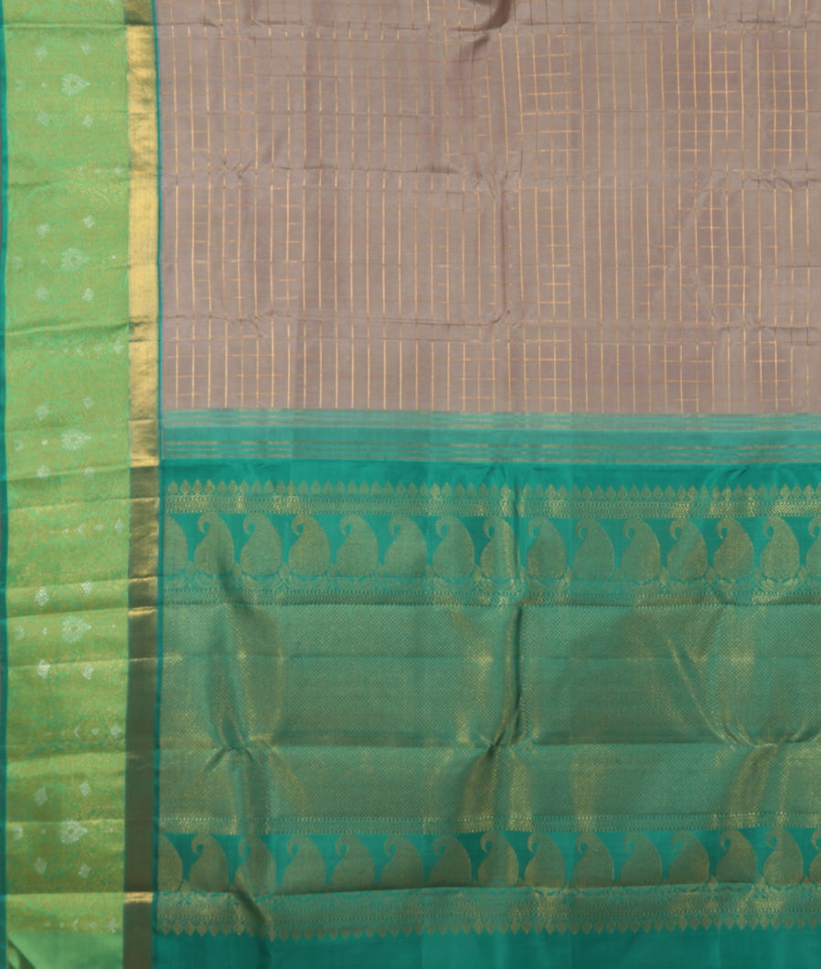 Grey Handwoven Kanjivaram Silk Saree T3614694