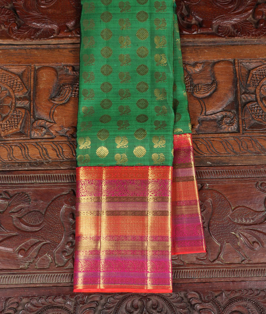 Green Handwoven Kanjivaram Silk Saree T360849-image