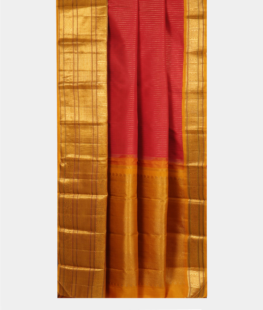 Red Handwoven Kanjivaram Silk Saree T2516982
