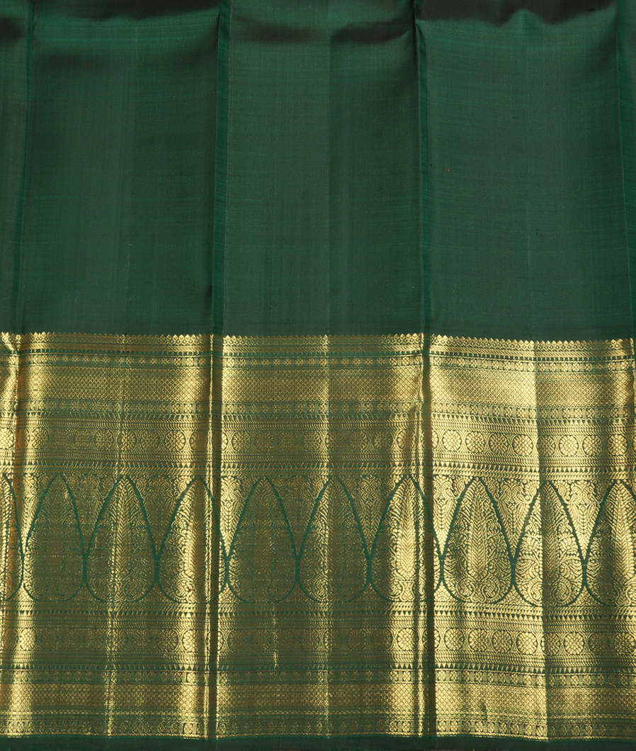 Pinkish Orange Handwoven Kanjivaram Silk Pavadai T3995692