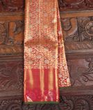 Peach Handwoven Kanjivaram Tissue Silk Pavadai T3995781