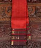 Rust Handwoven Kanjivaram Silk Saree T3498721