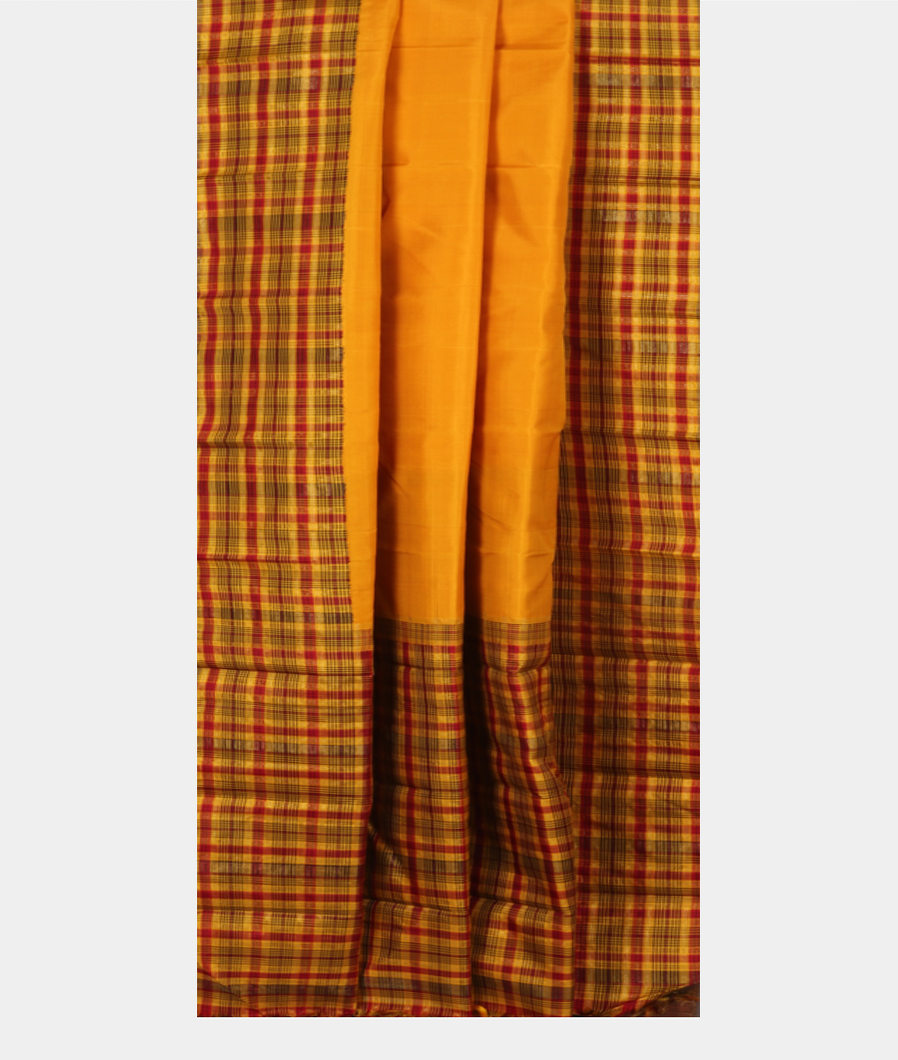 Yellow Handwoven Kanjivaram Silk Saree T3480622