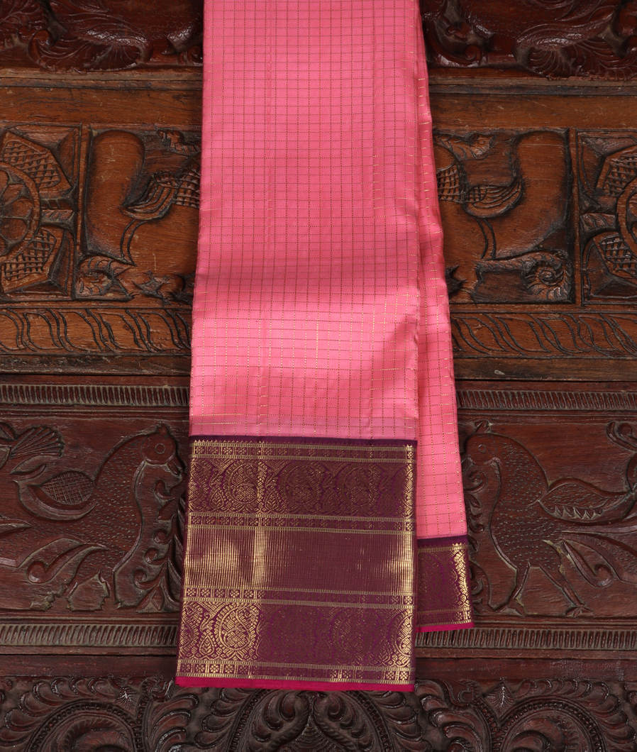 Pink Handwoven Kanjivaram Silk Saree T283519-image