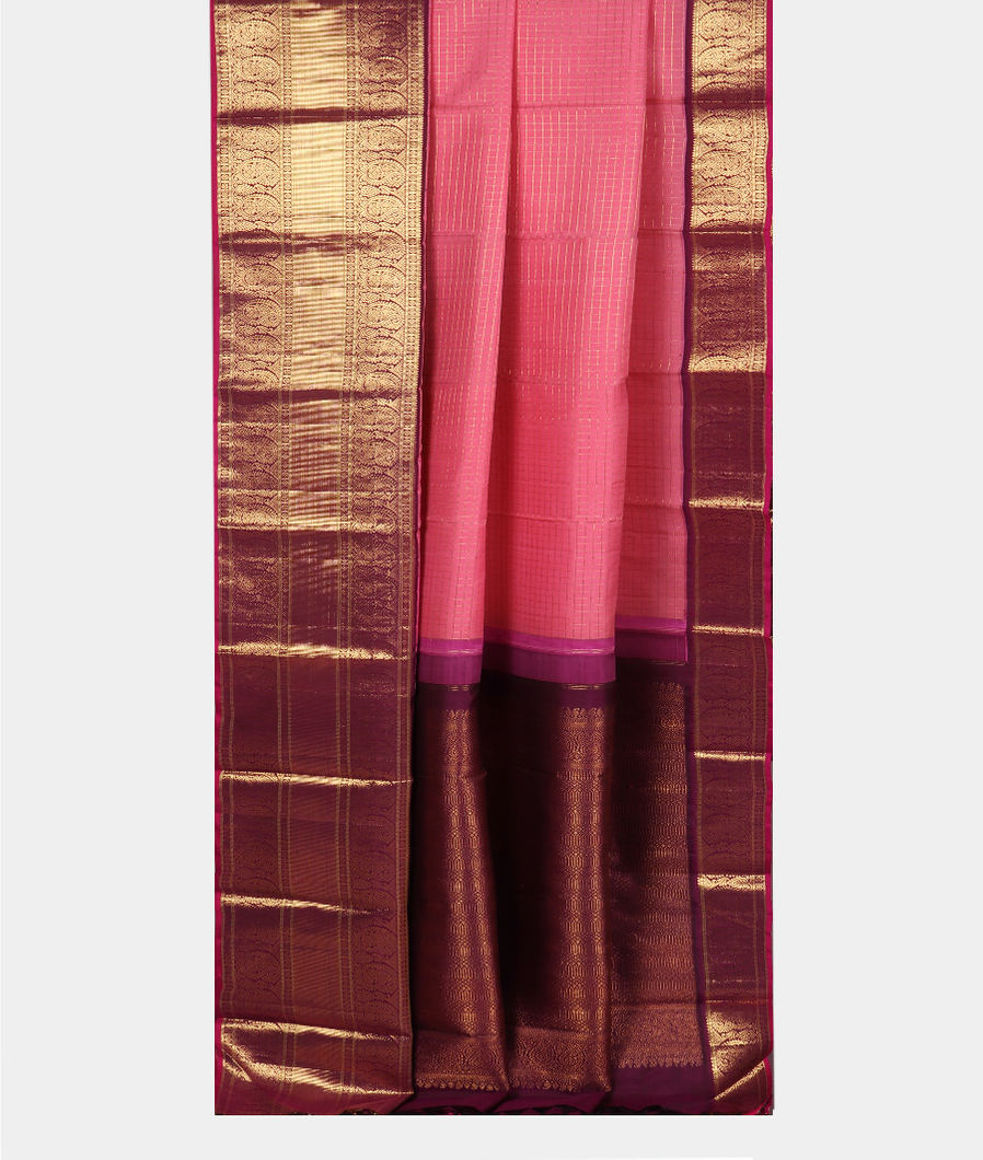 Pink Handwoven Kanjivaram Silk Saree T2835192