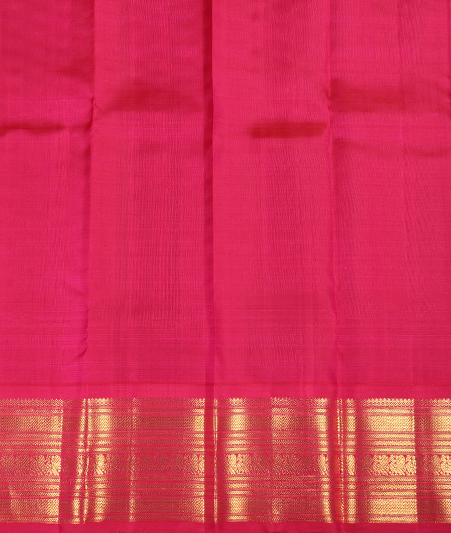 Yellowish Green Handwoven Kanjivaram Silk Kids Pavadai T3994732