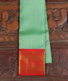 Green Handwoven Kanjivaram Silk Kids Pavadai T3994451