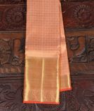 Peach Handwoven Kanjivaram Silk Saree T3629131