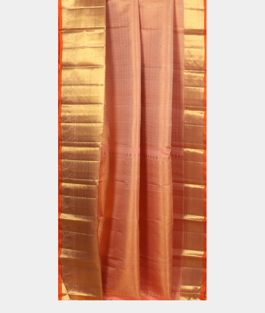 Peach Handwoven Kanjivaram Silk Saree T3629132