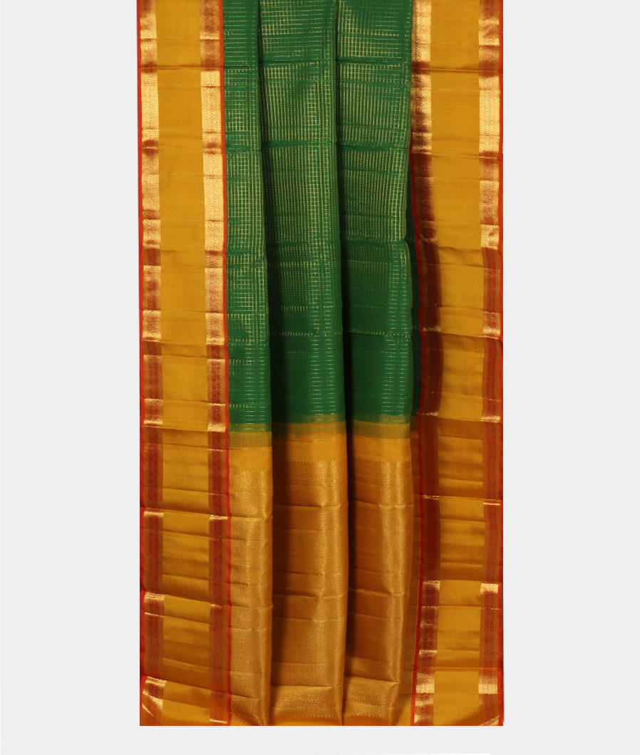 Green Handwoven Kanjivaram Silk Saree T2387682
