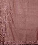 Mauve Pink Tussar Embroidery Saree T3689054