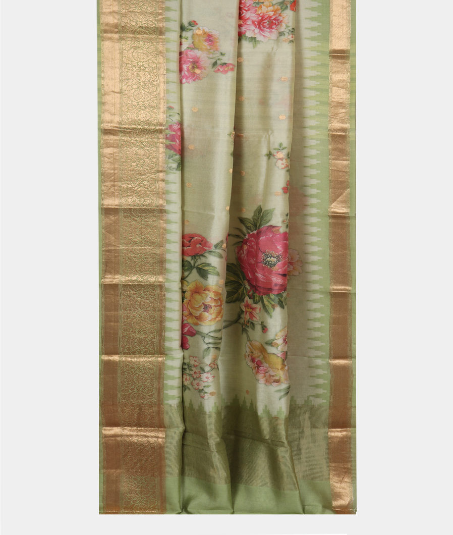 Light Green Chaniya Silk Saree T3476662