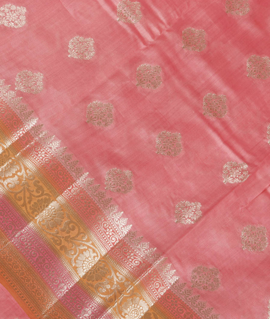 Pink Chaniya Silk Saree T384657-image