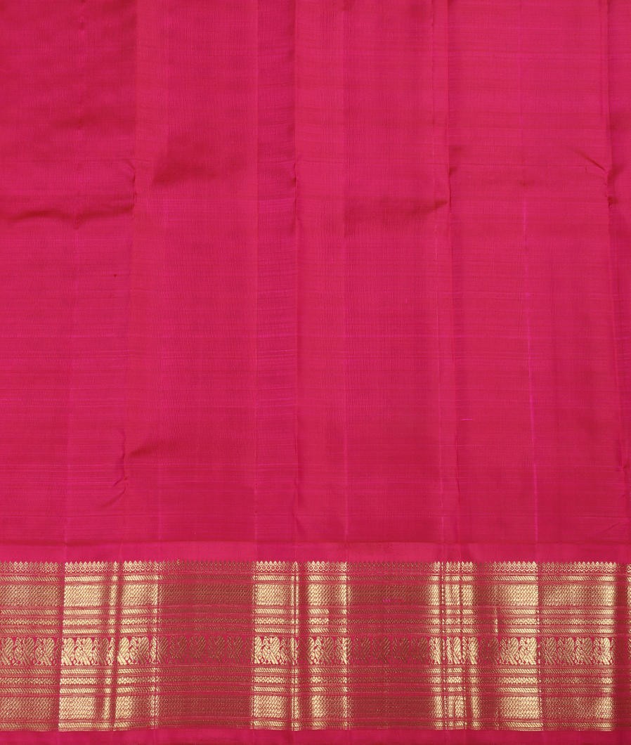 Beige Handwoven Kanjivaram Silk Kids Pavadai T3994592