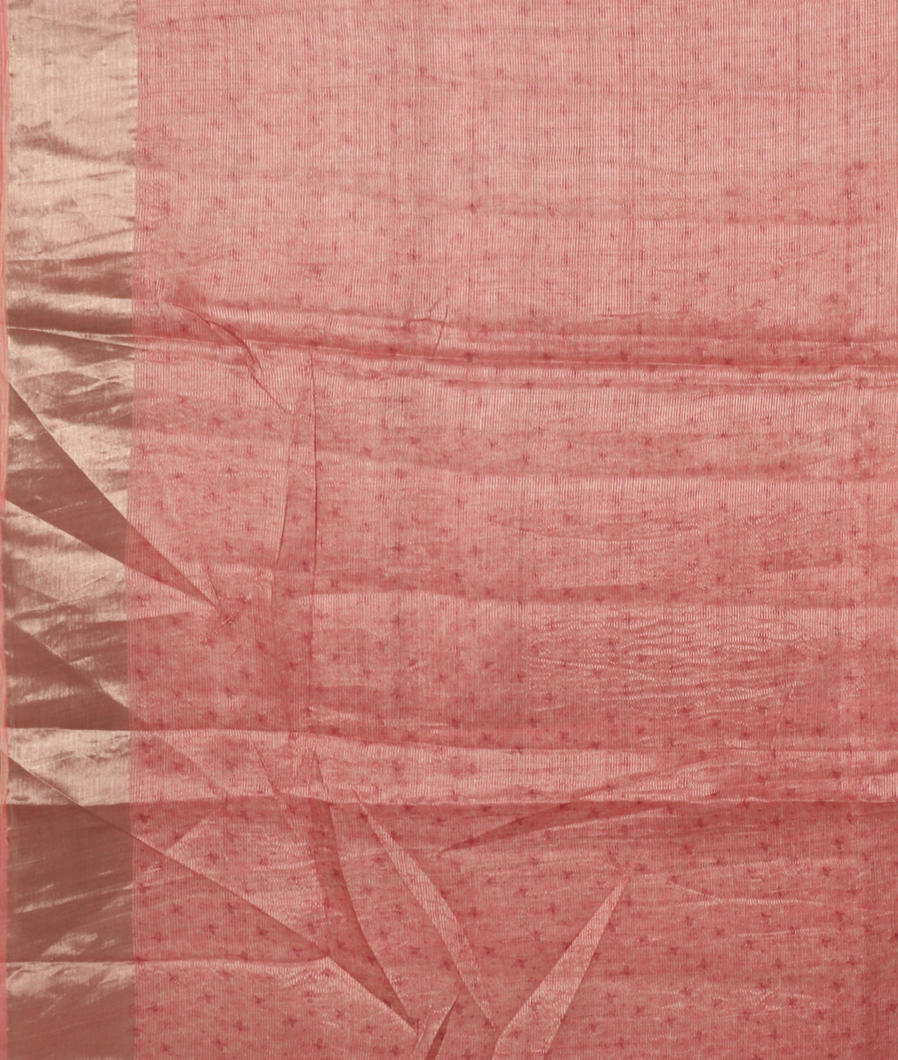 Pink Tissue Tussar Printed Saree T3793523