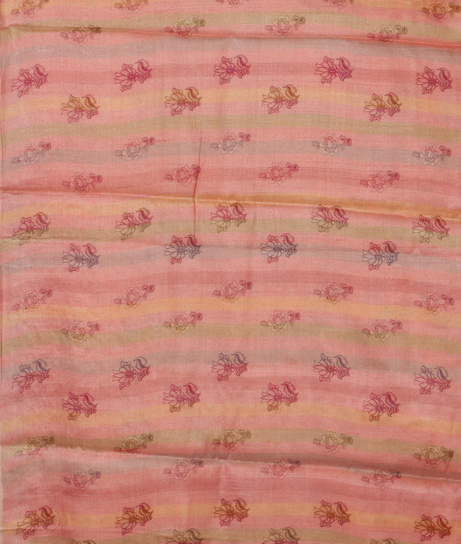 Pink Tussar Printed Saree T3935523