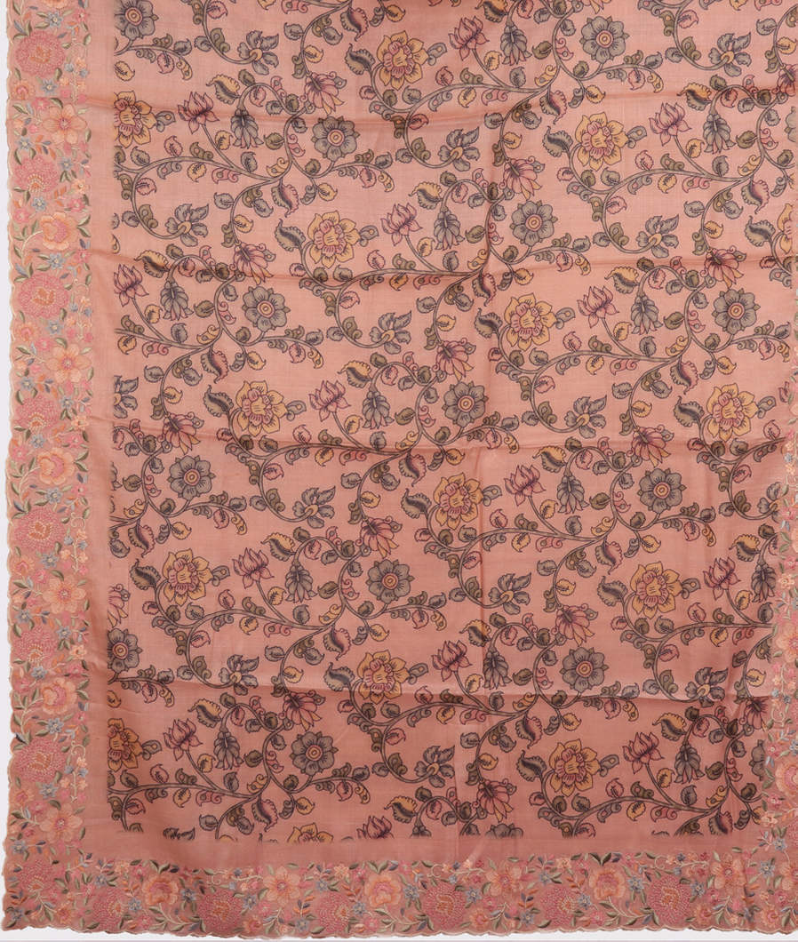 Pink Tussar Printed Saree T3935524