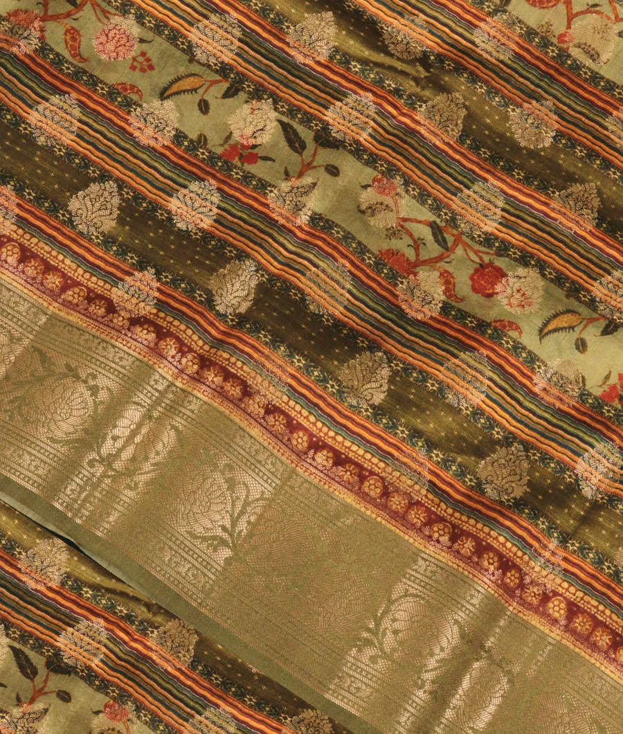 Green Chaniya Silk Saree T2930714