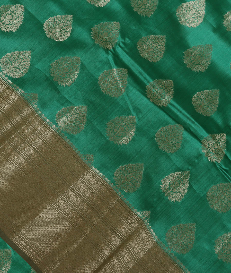 Green Chaniya Silk Saree T3846334