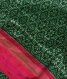 Green Ikat Silk Saree T3593605