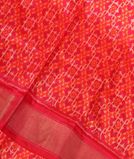 Pinkish Orange Ikat Silk Saree T3593575