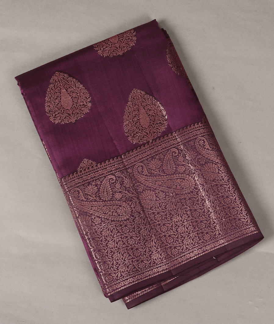 Purple Chaniya Silk Saree T382191-image