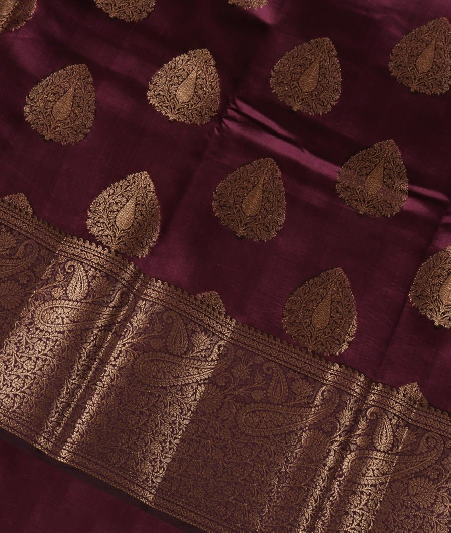 Purple Chaniya Silk Saree T3821914
