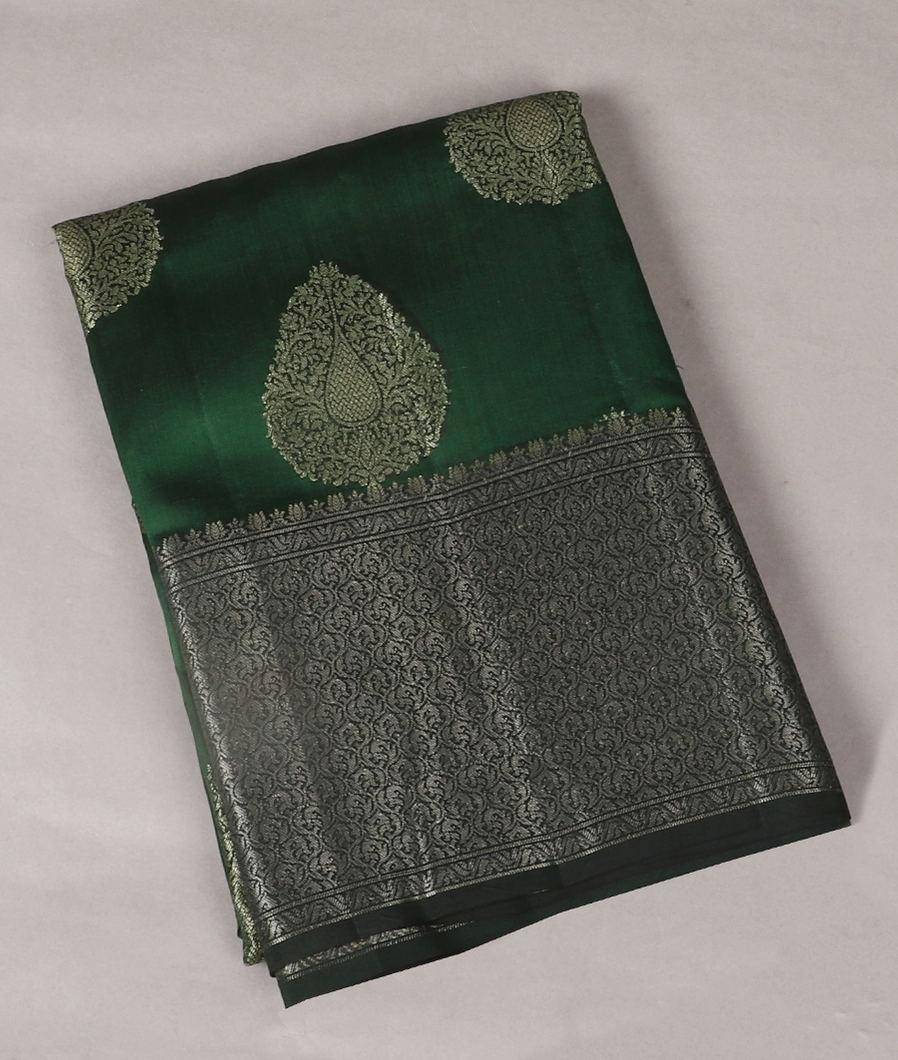 Green Chaniya Silk Saree T370402-image